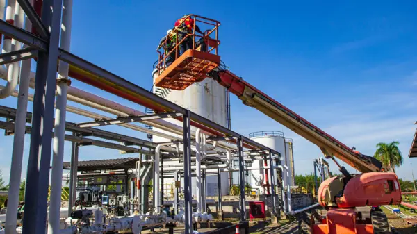 Illustration of Telescopic Boom Lift